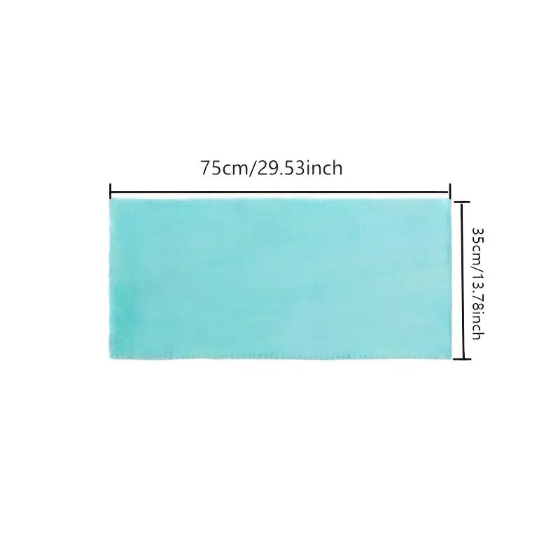 2pcs Ultra Soft Coral Fleece Shower Towel Set