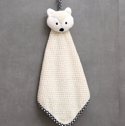 Coral Fleece Hanging Hand Towel - Absorbent Kitchen Cloth