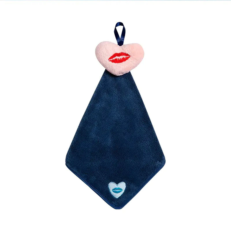 Cute Coral Fleece Kitchen Cloud Hand Towel (Absorbent)