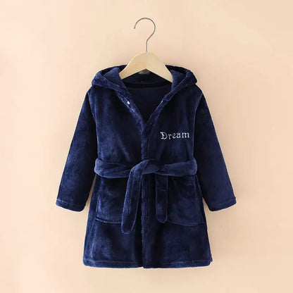 Children's Flannel Cartoon Nightgown and Bathrobe