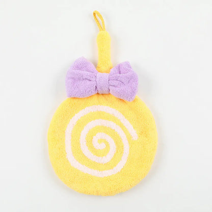 Cartoon Coral Fleece Hand Towel for Kids' Gifts