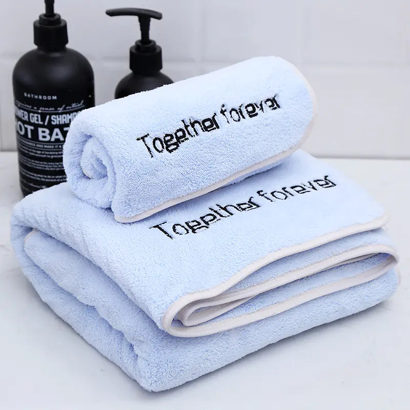 Coral Fleece Towel Set for Adults - Bath & Wrap Towels