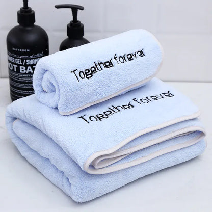 Coral Fleece Towel Set for Adults - Bath & Wrap Towels