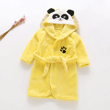 Lace Hooded Flannel Bathrobe