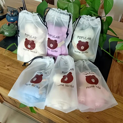 Coral Fleece Bear Hand Towel - 30x30cm Gift Towel