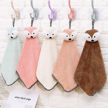 Coral Fleece Hanging Hand Towel - Absorbent Kitchen Cloth