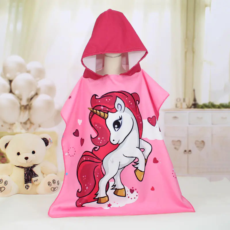 Kids' Hooded Bath Towel - Soft Cartoon Design