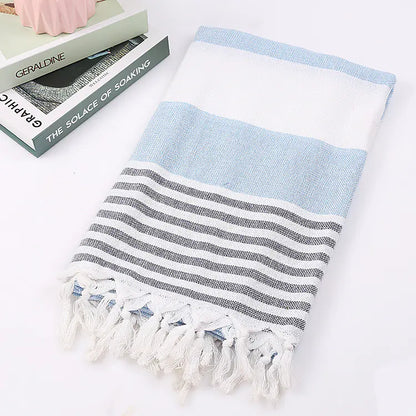 Cotton Beach Towel with Tassels