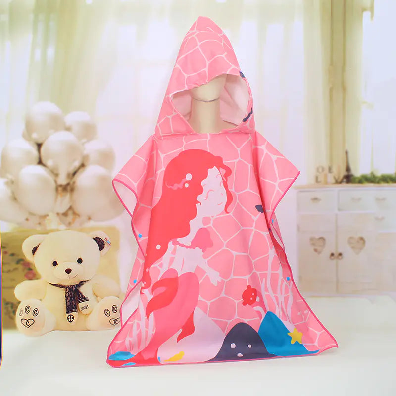 Kids' Hooded Bath Towel - Soft Cartoon Design
