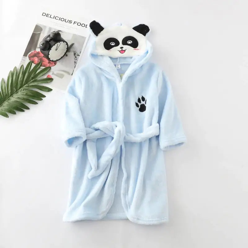 Lace Hooded Flannel Bathrobe