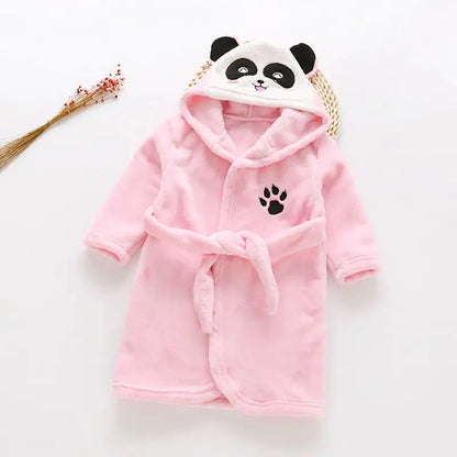 Lace Hooded Flannel Bathrobe