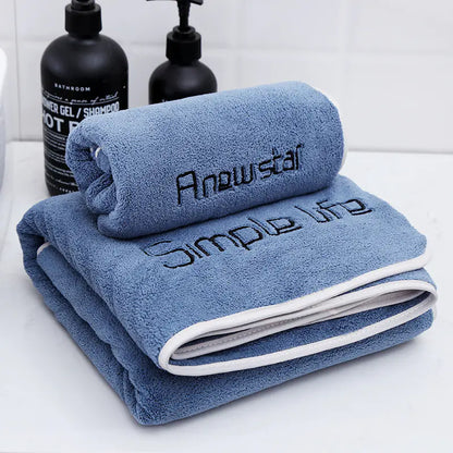 Coral Fleece Towel Set for Adults - Bath & Wrap Towels
