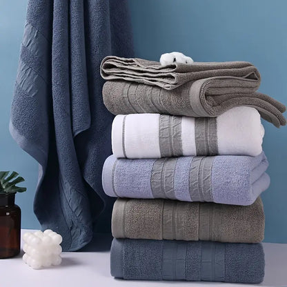 Thickened Soft Striped Bath Towel - Large & Absorbent