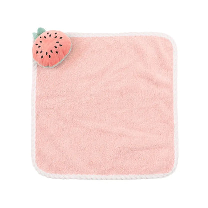 Cartoon Coral Fleece Hand Towel for Kids' Gifts