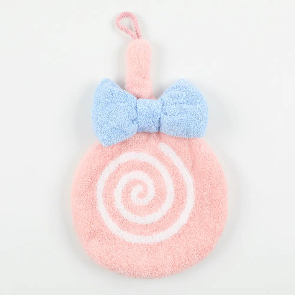 Cartoon Coral Fleece Hand Towel for Kids' Gifts