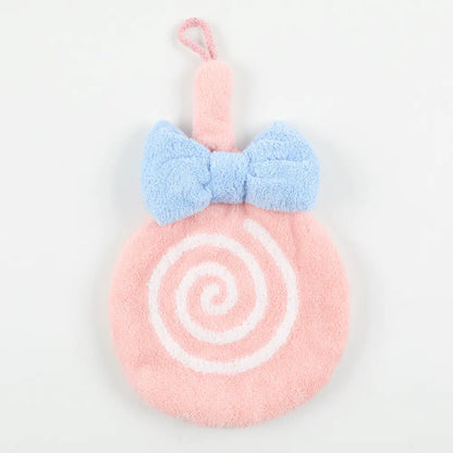 Cartoon Coral Fleece Hand Towel for Kids' Gifts