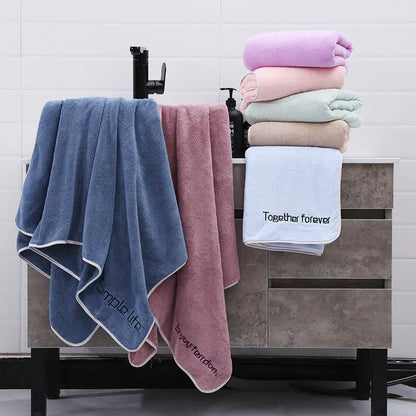 Coral Fleece Towel Set for Adults - Bath & Wrap Towels
