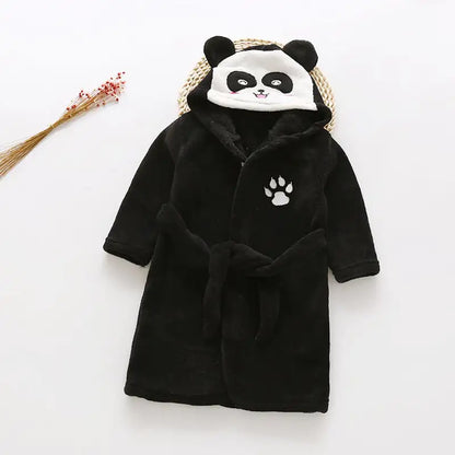 Lace Hooded Flannel Bathrobe