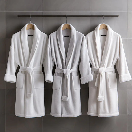 Plush Coral Fleece Bathrobe - Thick & Absorbent