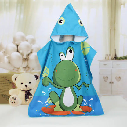 Kids' Hooded Bath Towel - Soft Cartoon Design