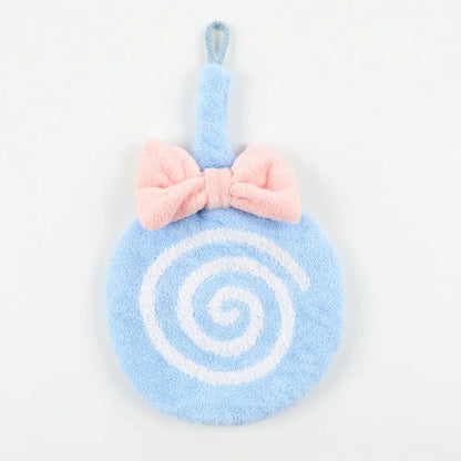 Cartoon Coral Fleece Hand Towel for Kids' Gifts