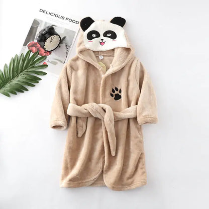 Lace Hooded Flannel Bathrobe