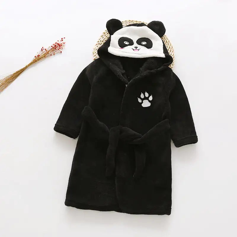 Lace Hooded Flannel Bathrobe