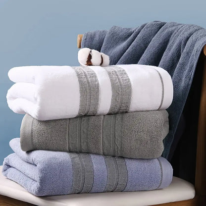 Thickened Soft Striped Bath Towel - Large & Absorbent