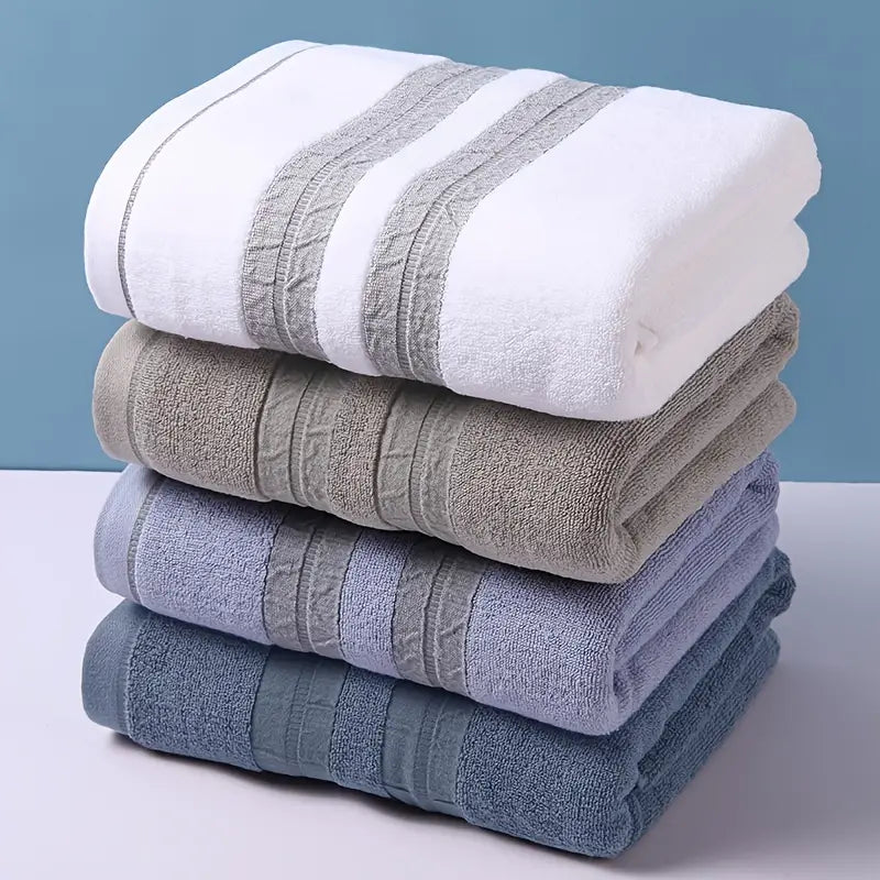 Thickened Soft Striped Bath Towel - Large & Absorbent