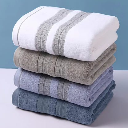 Thickened Soft Striped Bath Towel - Large & Absorbent