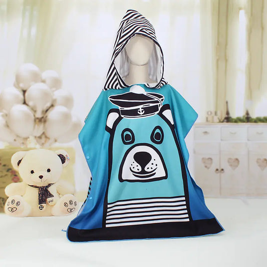 Kids' Hooded Bath Towel - Soft Cartoon Design