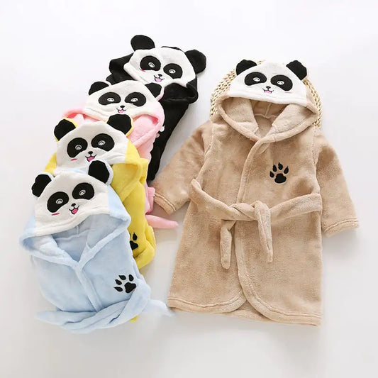 Lace Hooded Flannel Bathrobe