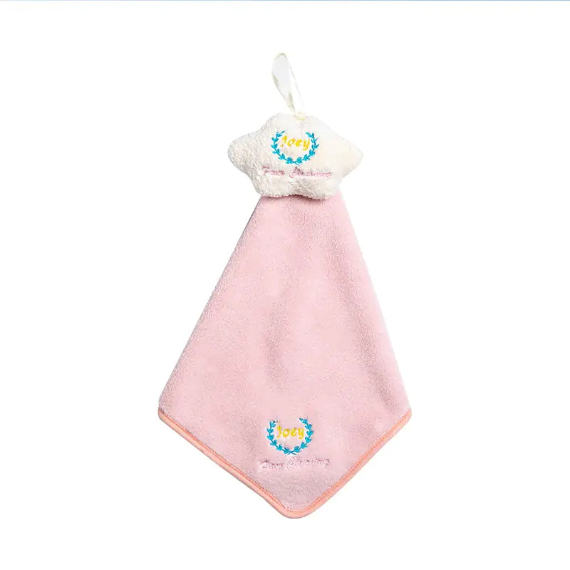 Cute Coral Fleece Kitchen Cloud Hand Towel (Absorbent)