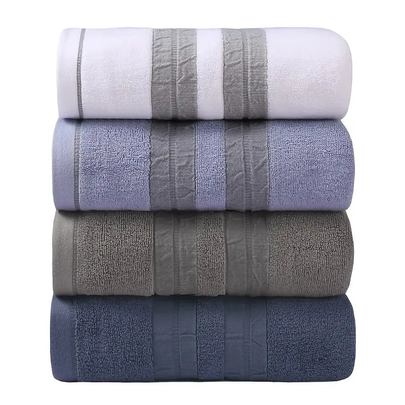 Thickened Soft Striped Bath Towel - Large & Absorbent