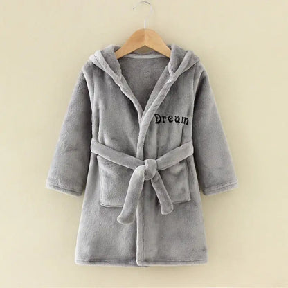 Children's Flannel Cartoon Nightgown and Bathrobe
